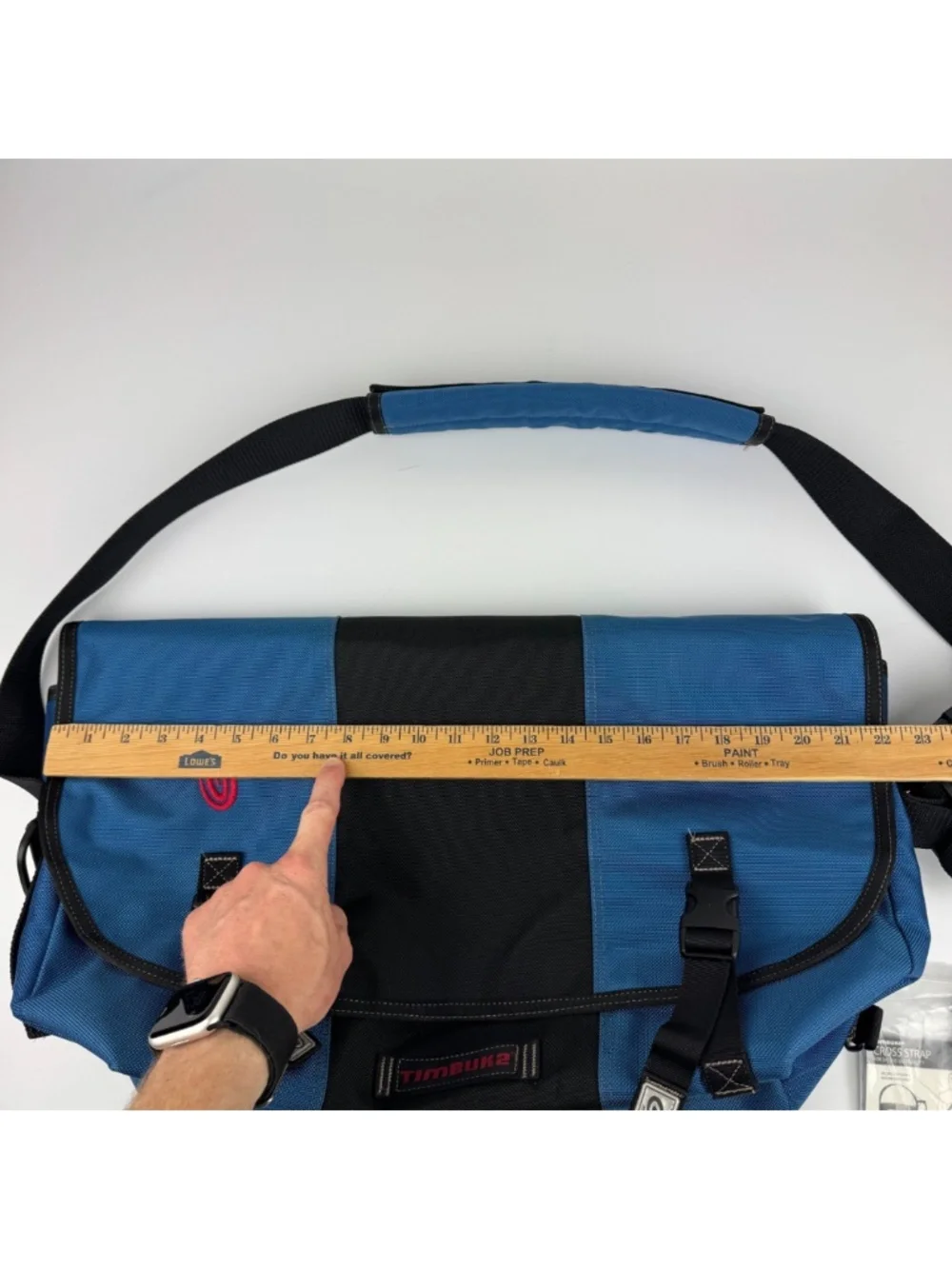 Timbuk2 Classic Messenger Bag Large Laptop Work Commuter Black Blue *Read Desc
